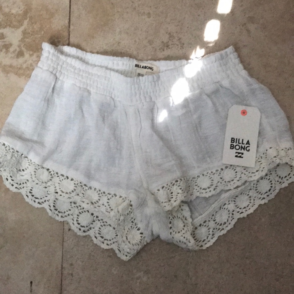 Billabong white beach cotton shorts - Picture 1 of 5